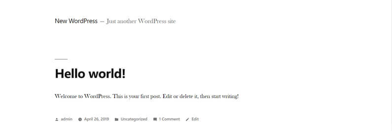 หน้าบ้าน WordPress